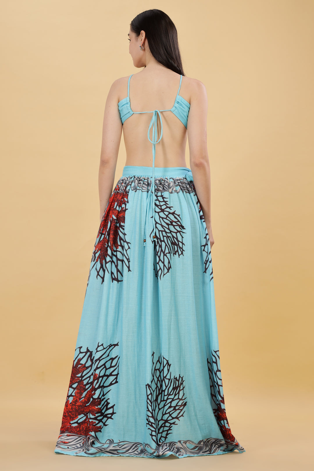 OCEAN BLOOM TIE-UP HALTER