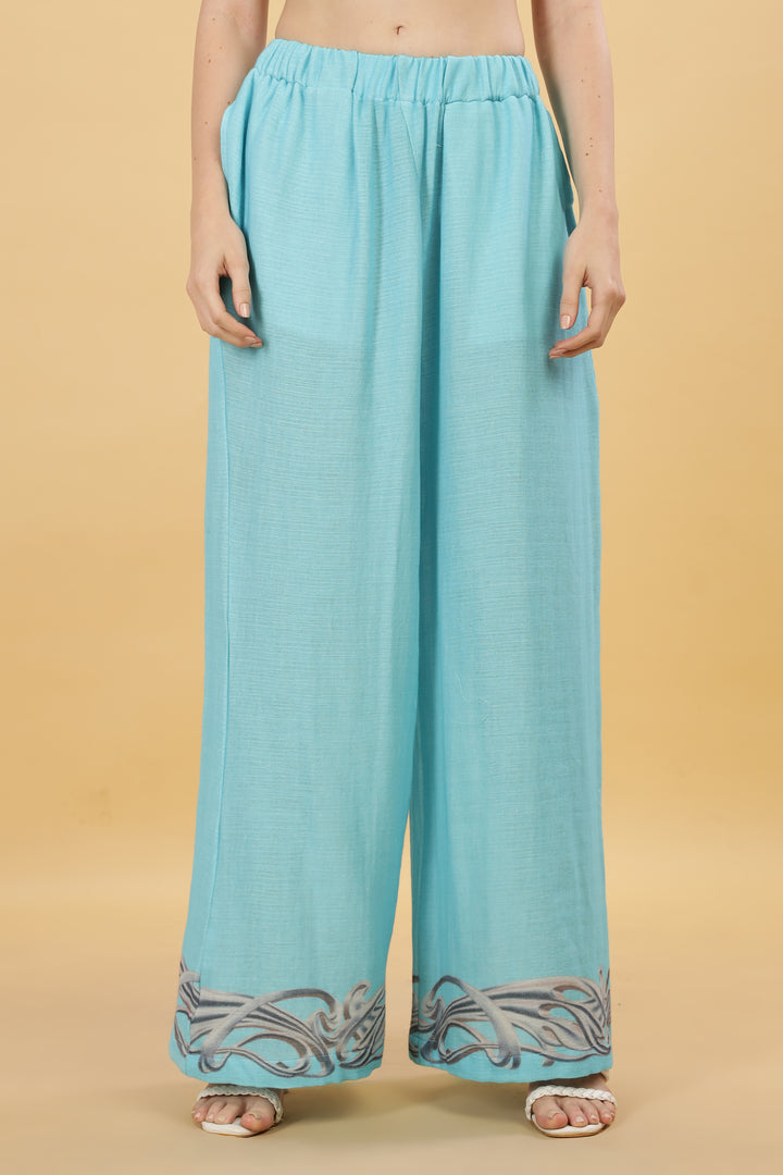 OCEAN BLOOM FLARED PANT