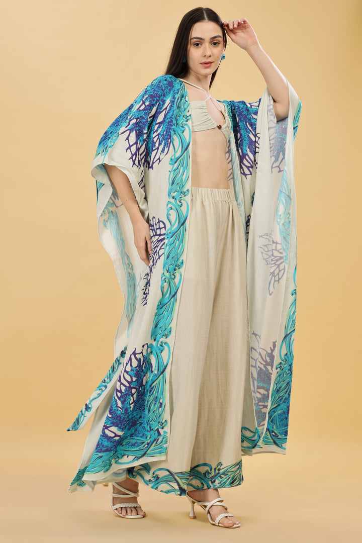 PEARL GARDEN FRONT OPEN KAFTAN