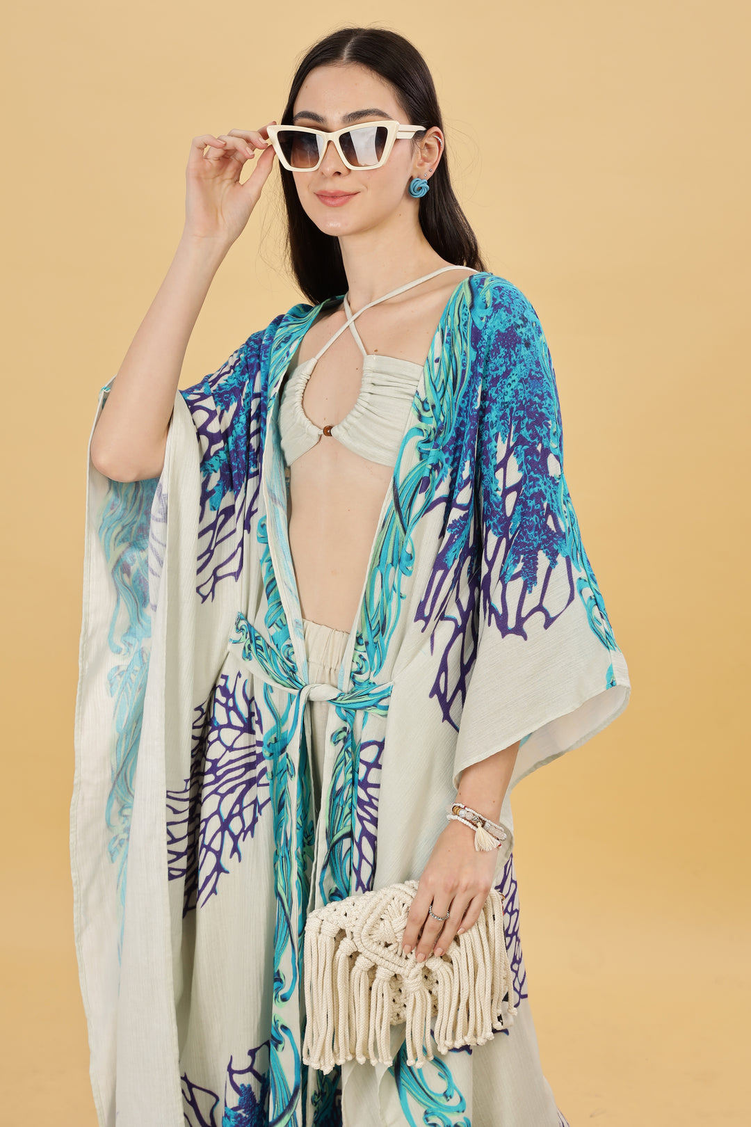 PEARL GARDEN FRONT OPEN KAFTAN