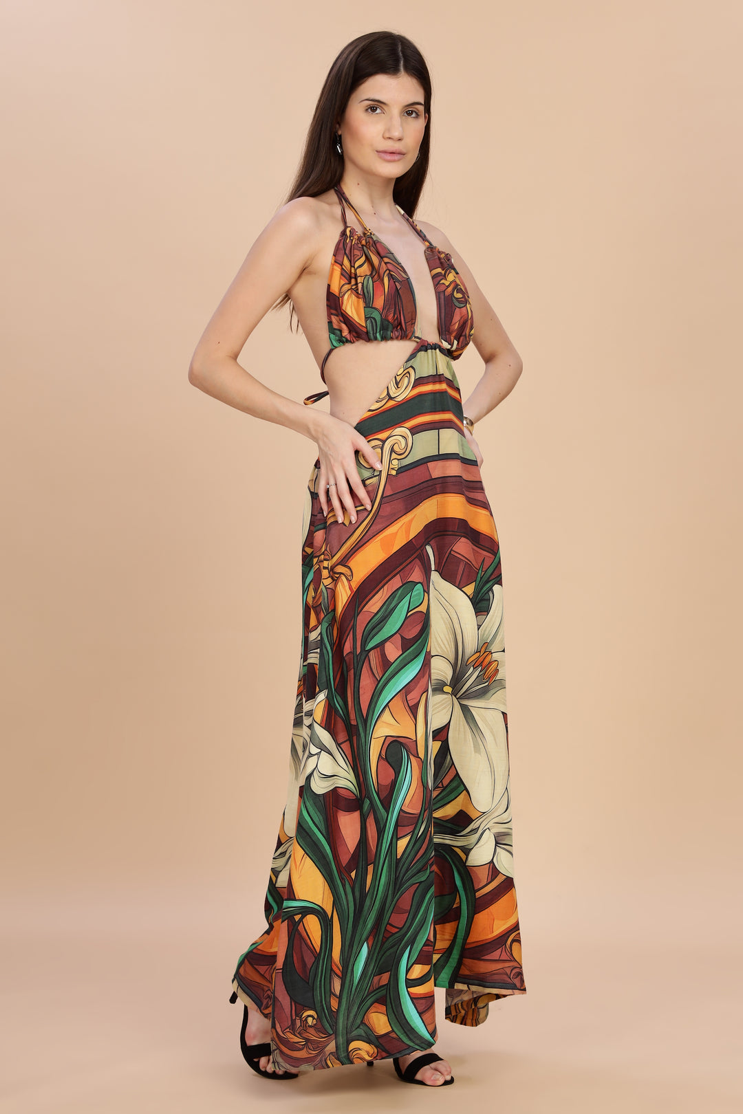 LILIARE RUCHED MAXI DRESS