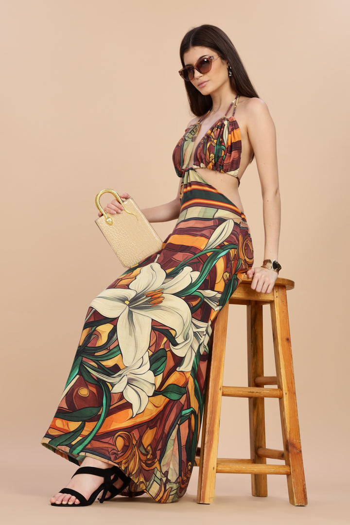 LILIARE RUCHED MAXI DRESS