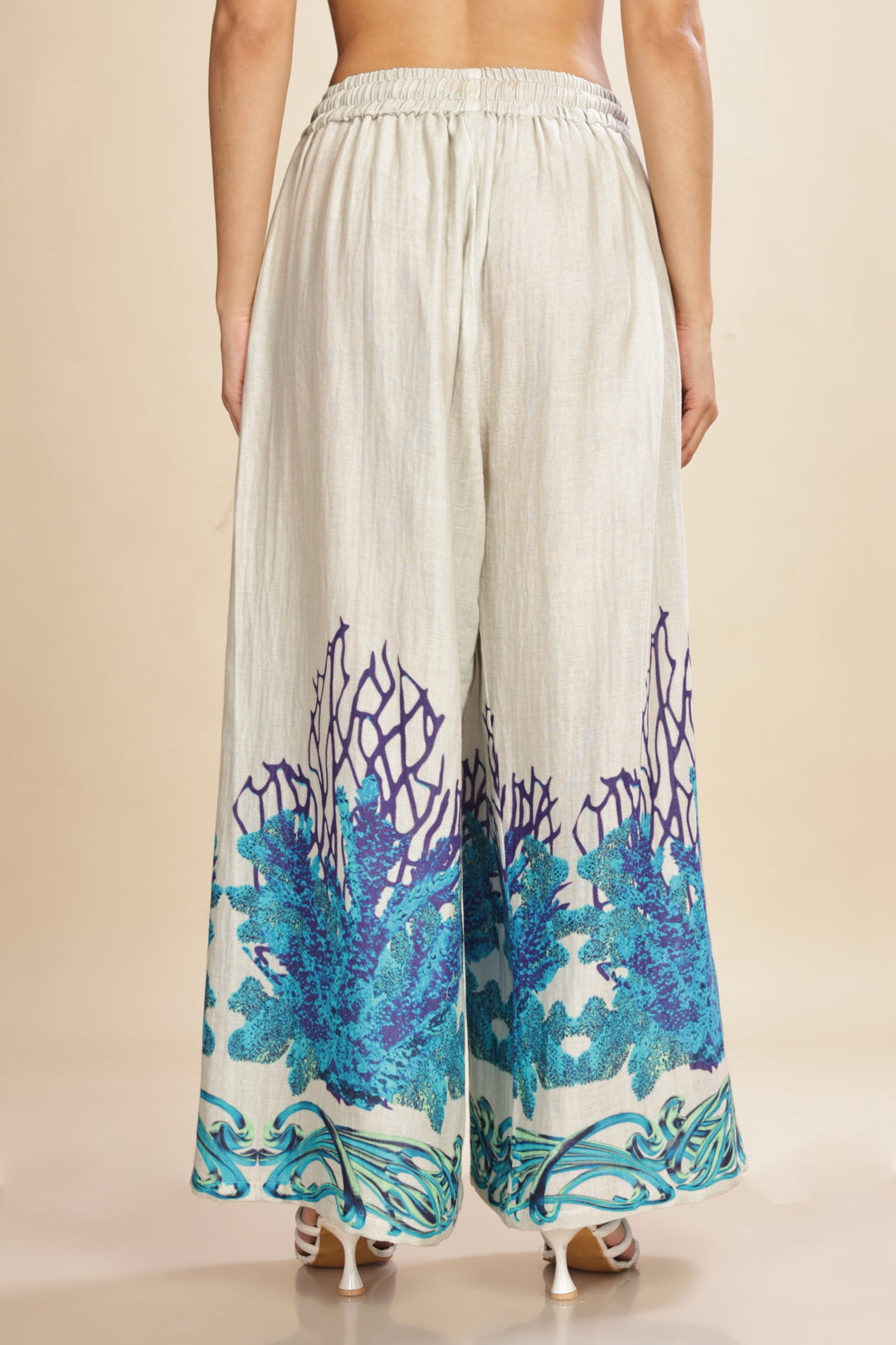 PEARL GARDEN BOTTOM BORDER FLARED PANT