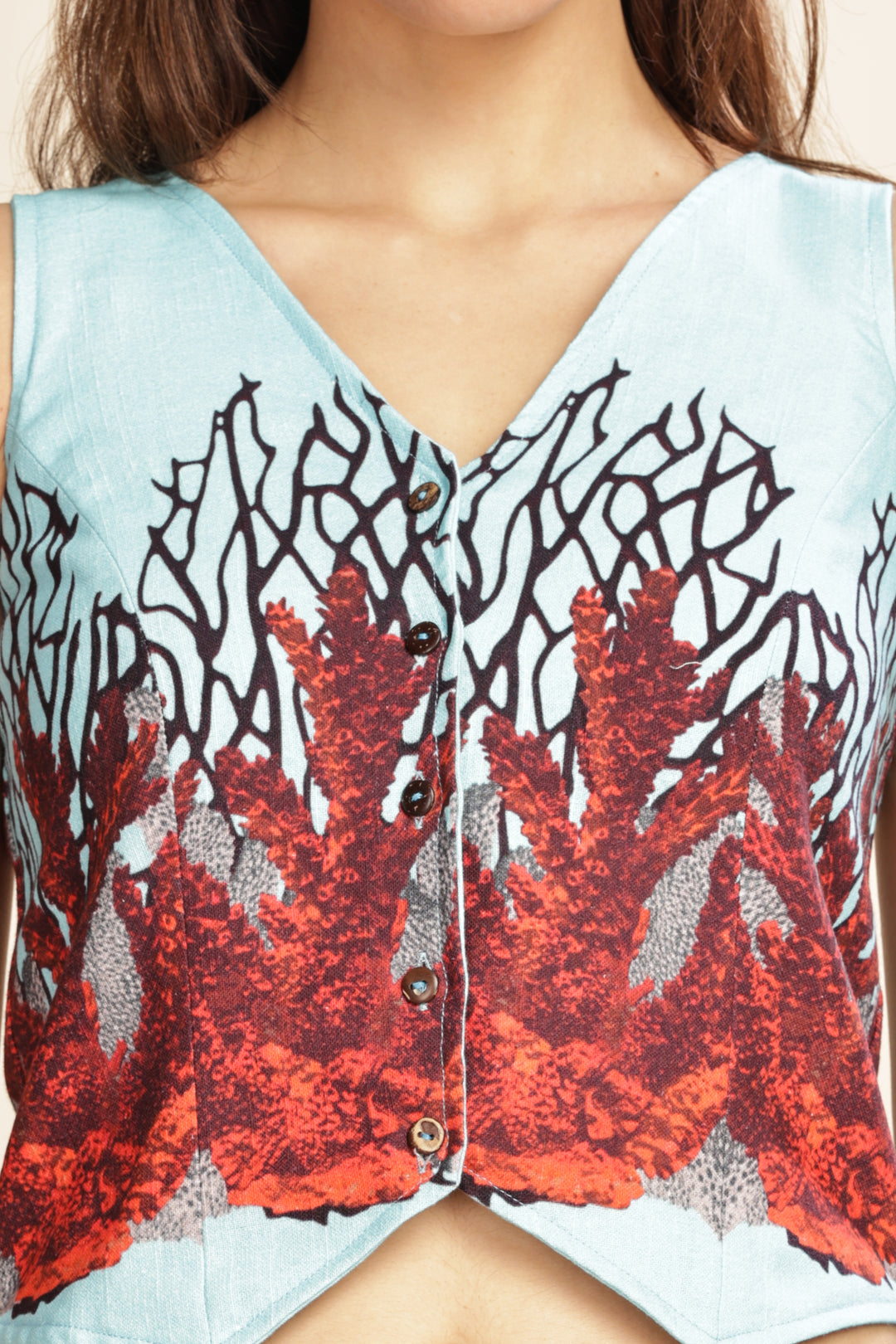 OCEAN BLOOM VEST TOP