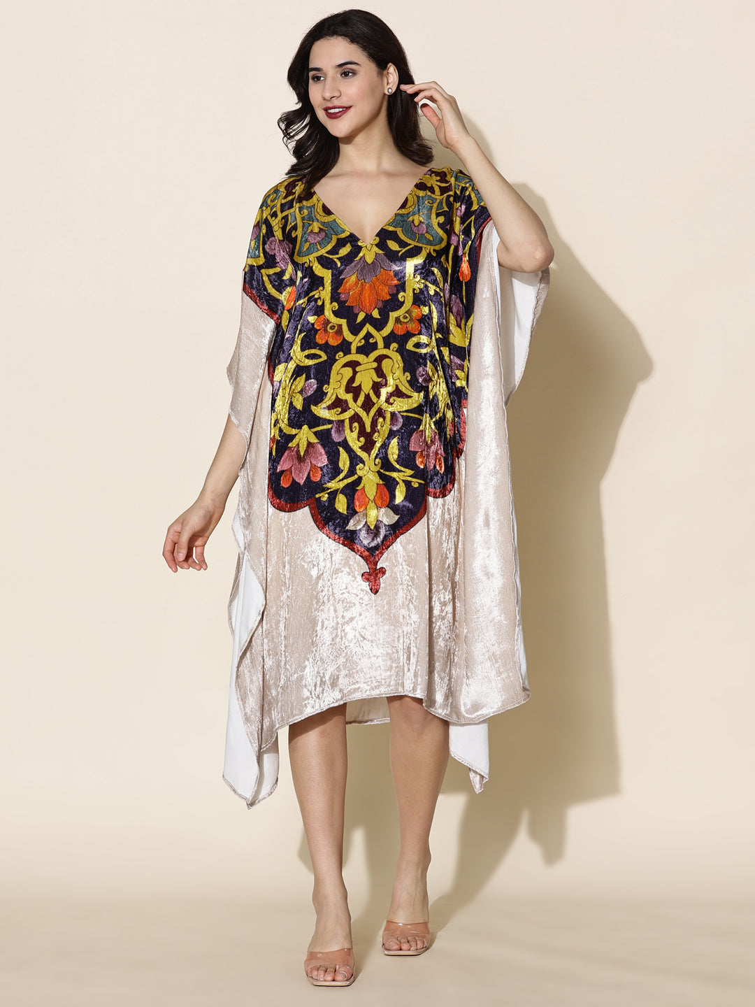 ZARIN VISCOSE VELVET KAFTAN