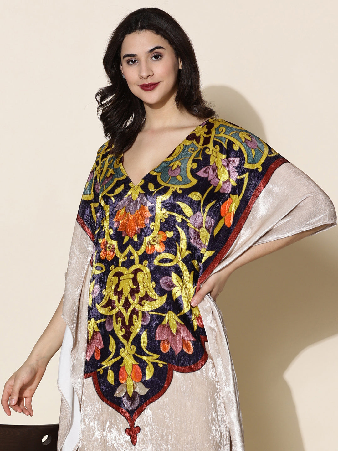 ZARIN VISCOSE VELVET KAFTAN